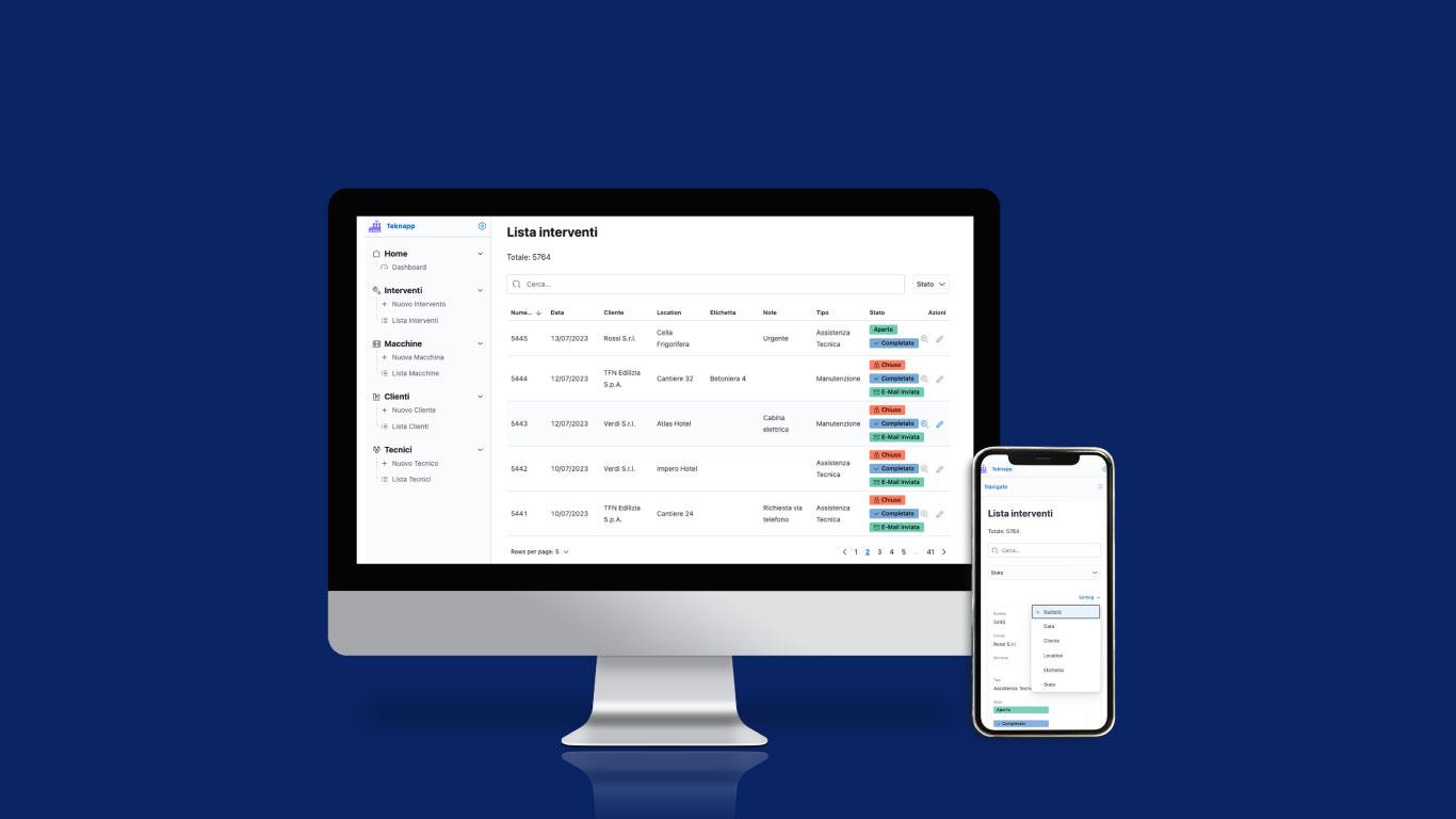 Teknapp mockup